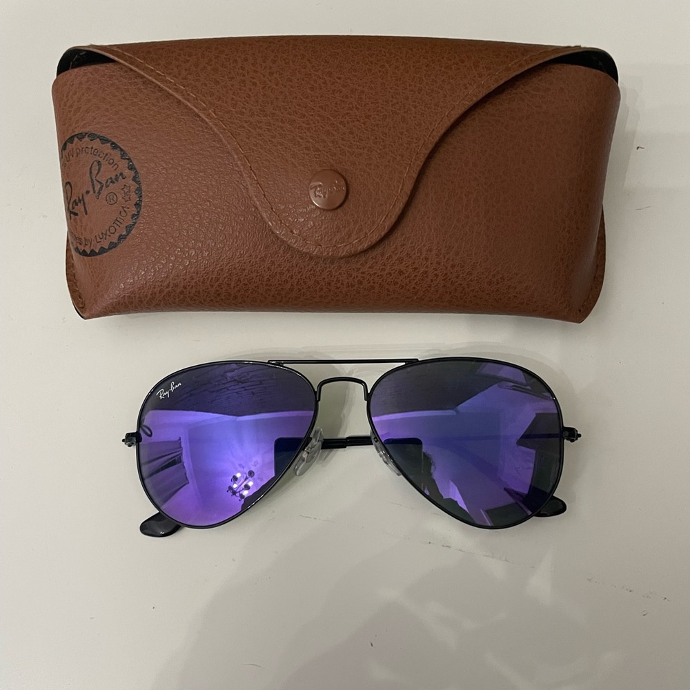 Purple Frame Ray-Ban Glasses
